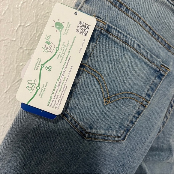 Levi's 511 Boy 7X Regular NWT Slim Stretch Adj Waist ECO Performance Denim Jeans - Picture 5 of 9